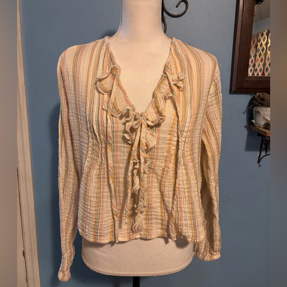 Jessica Simpson, Striped, Ruffle Top
